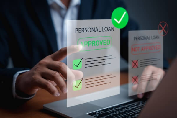 Personal loan approval screen.